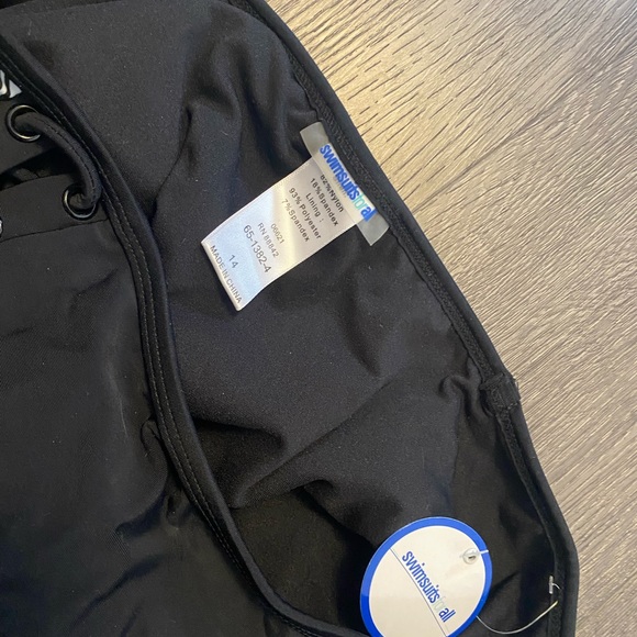 Lace up Black and White swim brief bottoms - Picture 4 of 5